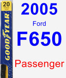 Passenger Wiper Blade for 2005 Ford F650 - Premium