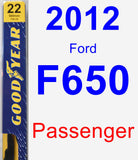 Passenger Wiper Blade for 2012 Ford F650 - Premium