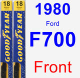 Front Wiper Blade Pack for 1980 Ford F700 - Premium