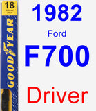 Driver Wiper Blade for 1982 Ford F700 - Premium