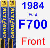 Front Wiper Blade Pack for 1984 Ford F700 - Premium