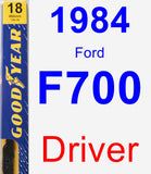 Driver Wiper Blade for 1984 Ford F700 - Premium