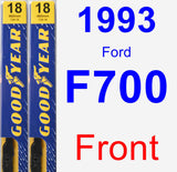 Front Wiper Blade Pack for 1993 Ford F700 - Premium