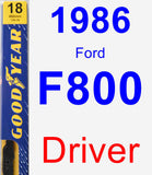 Driver Wiper Blade for 1986 Ford F800 - Premium