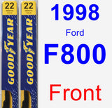 Front Wiper Blade Pack for 1998 Ford F800 - Premium