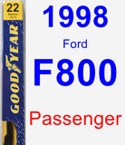 Passenger Wiper Blade for 1998 Ford F800 - Premium