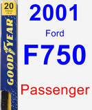 Passenger Wiper Blade for 2001 Ford F750 - Premium