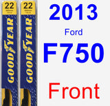 Front Wiper Blade Pack for 2013 Ford F750 - Premium