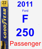 Passenger Wiper Blade for 2011 Ford F-250 - Premium