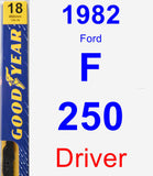 Driver Wiper Blade for 1982 Ford F-250 - Premium