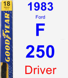 Driver Wiper Blade for 1983 Ford F-250 - Premium