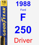 Driver Wiper Blade for 1988 Ford F-250 - Premium