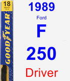 Driver Wiper Blade for 1989 Ford F-250 - Premium