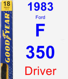 Driver Wiper Blade for 1983 Ford F-350 - Premium