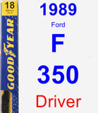 Driver Wiper Blade for 1989 Ford F-350 - Premium