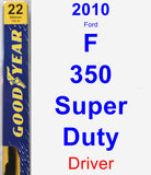 Driver Wiper Blade for 2010 Ford F-350 Super Duty - Premium