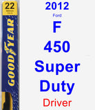 Driver Wiper Blade for 2012 Ford F-450 Super Duty - Premium