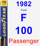 Passenger Wiper Blade for 1982 Ford F-100 - Premium