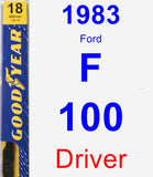 Driver Wiper Blade for 1983 Ford F-100 - Premium