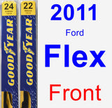 Front Wiper Blade Pack for 2011 Ford Flex - Premium