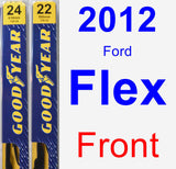 Front Wiper Blade Pack for 2012 Ford Flex - Premium