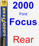 Rear Wiper Blade for 2000 Ford Focus - Premium