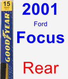 Rear Wiper Blade for 2001 Ford Focus - Premium