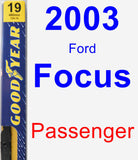 Passenger Wiper Blade for 2003 Ford Focus - Premium