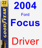 Driver Wiper Blade for 2004 Ford Focus - Premium