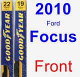 Front Wiper Blade Pack for 2010 Ford Focus - Premium