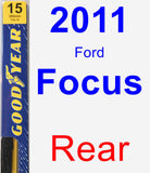 Rear Wiper Blade for 2011 Ford Focus - Premium