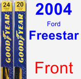 Front Wiper Blade Pack for 2004 Ford Freestar - Premium