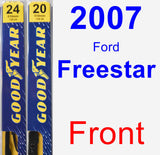 Front Wiper Blade Pack for 2007 Ford Freestar - Premium