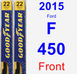 Front Wiper Blade Pack for 2015 Ford F-450 - Premium