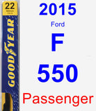 Passenger Wiper Blade for 2015 Ford F-550 - Premium