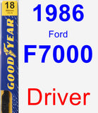 Driver Wiper Blade for 1986 Ford F7000 - Premium