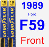 Front Wiper Blade Pack for 1989 Ford F59 - Premium