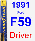 Driver Wiper Blade for 1991 Ford F59 - Premium