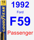 Passenger Wiper Blade for 1992 Ford F59 - Premium