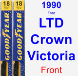 Front Wiper Blade Pack for 1990 Ford LTD Crown Victoria - Premium