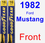 Front Wiper Blade Pack for 1982 Ford Mustang - Premium