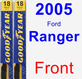 Front Wiper Blade Pack for 2005 Ford Ranger - Premium