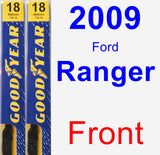 Front Wiper Blade Pack for 2009 Ford Ranger - Premium