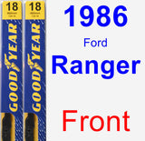 Front Wiper Blade Pack for 1986 Ford Ranger - Premium