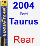 Rear Wiper Blade for 2004 Ford Taurus - Premium