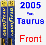 Front Wiper Blade Pack for 2005 Ford Taurus - Premium