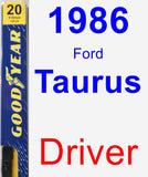 Driver Wiper Blade for 1986 Ford Taurus - Premium