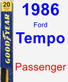 Passenger Wiper Blade for 1986 Ford Tempo - Premium