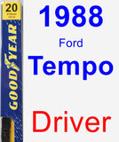 Driver Wiper Blade for 1988 Ford Tempo - Premium