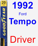 Driver Wiper Blade for 1992 Ford Tempo - Premium